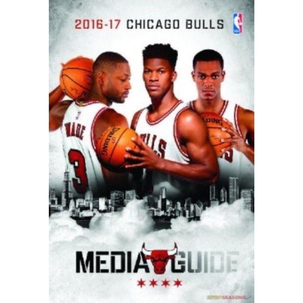2016-17 Chicago Bulls Official Media Guide NBA Team Cover On 12x8in Metal Sign